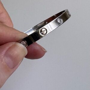 *Reposh* Silver Screw CZ Bracelet with screwdriver